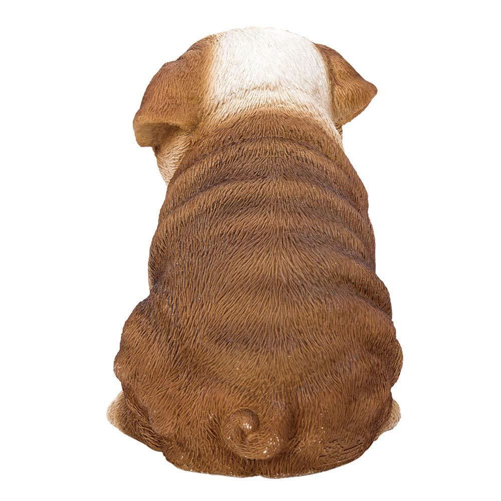 Hand-Painted Resin Bulldog Puppy Collectible Figurine