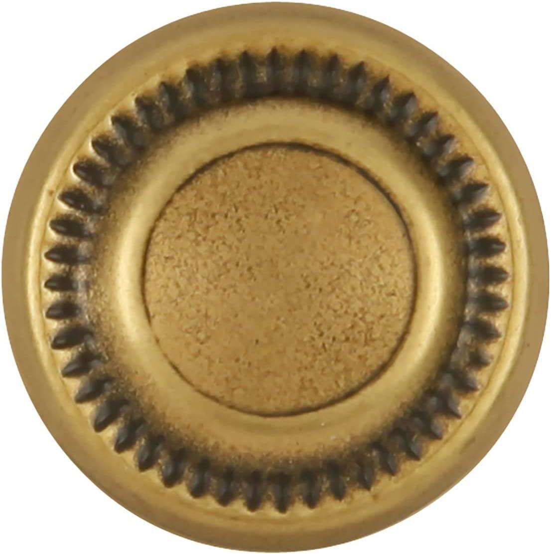 Lancaster Hand Polished Brass Round Cabinet Knob 10-Pack