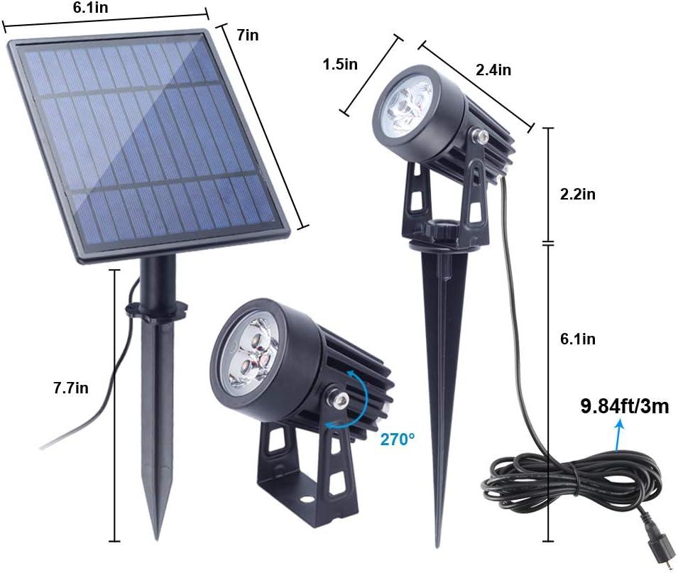 Black Solar Powered LED Pathway Lights with White Shade