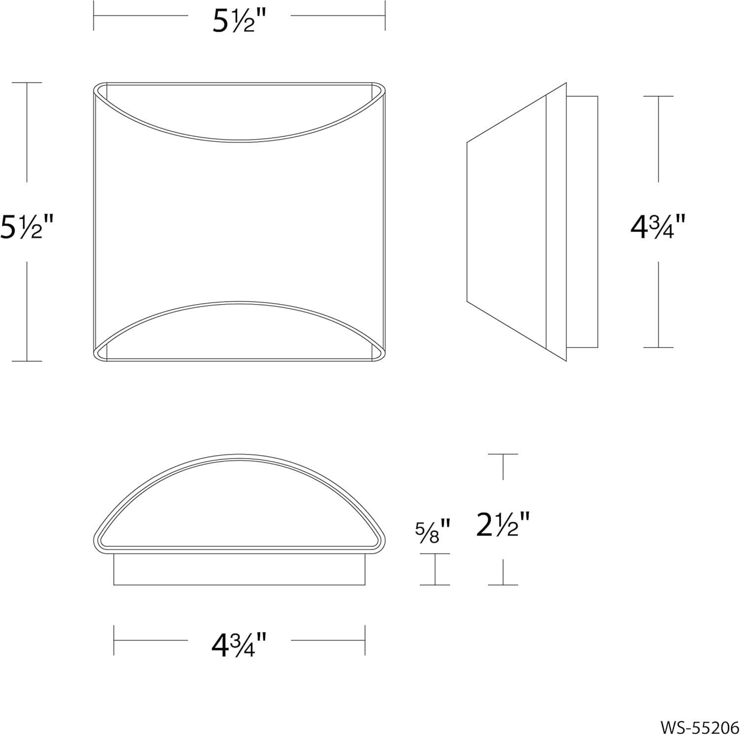 Duet LED Flush Mounted Sconce