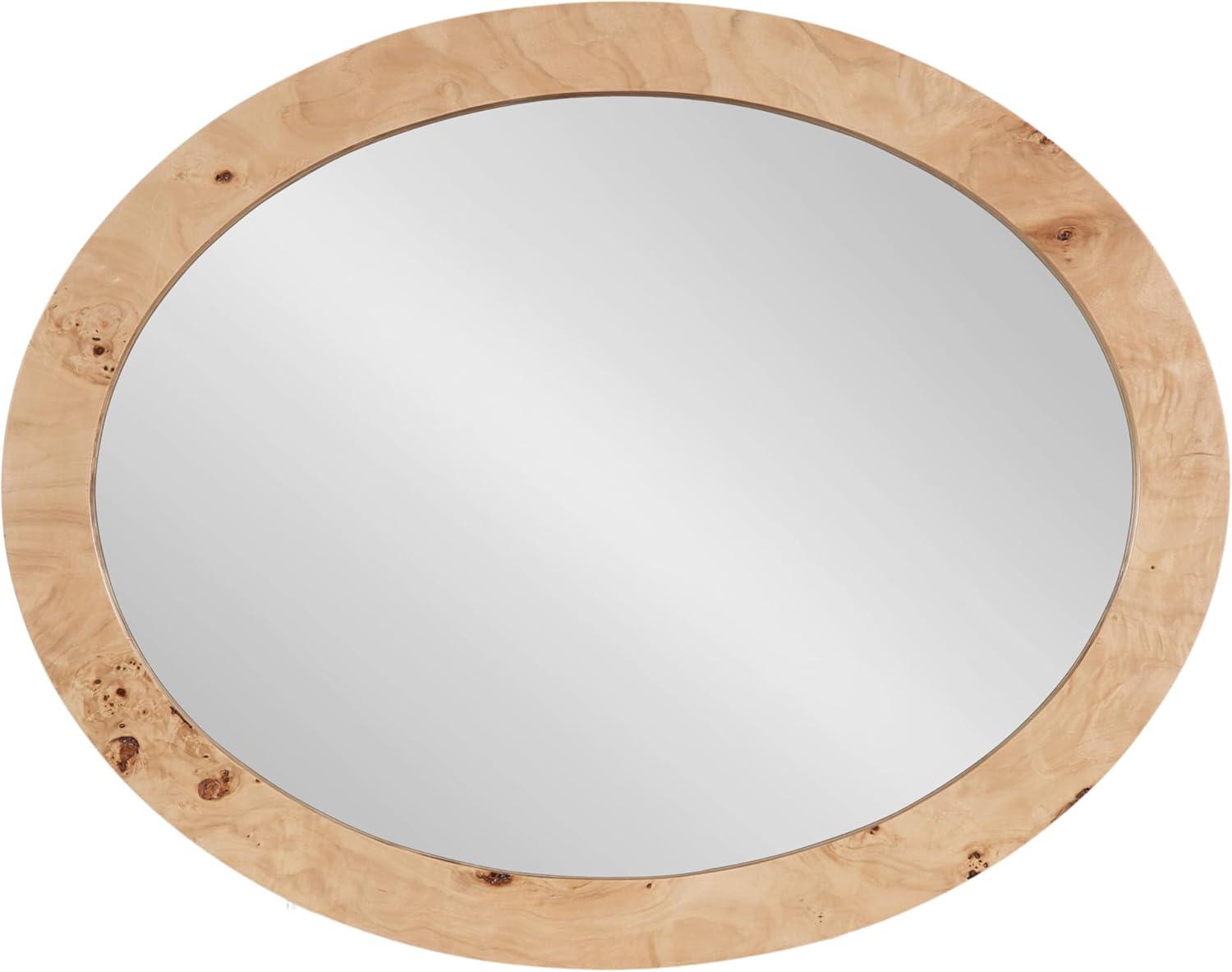 Kate & Laurel All Things Decor 22"x28" Burlock Oval Wall Mirror Natural