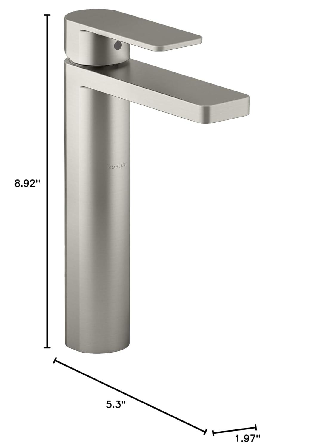 Parallel™ Tall Single-Handle Bathroom Sink Faucet, Single-Hole Faucet with Pop-Up Drain, 1.2 GPM