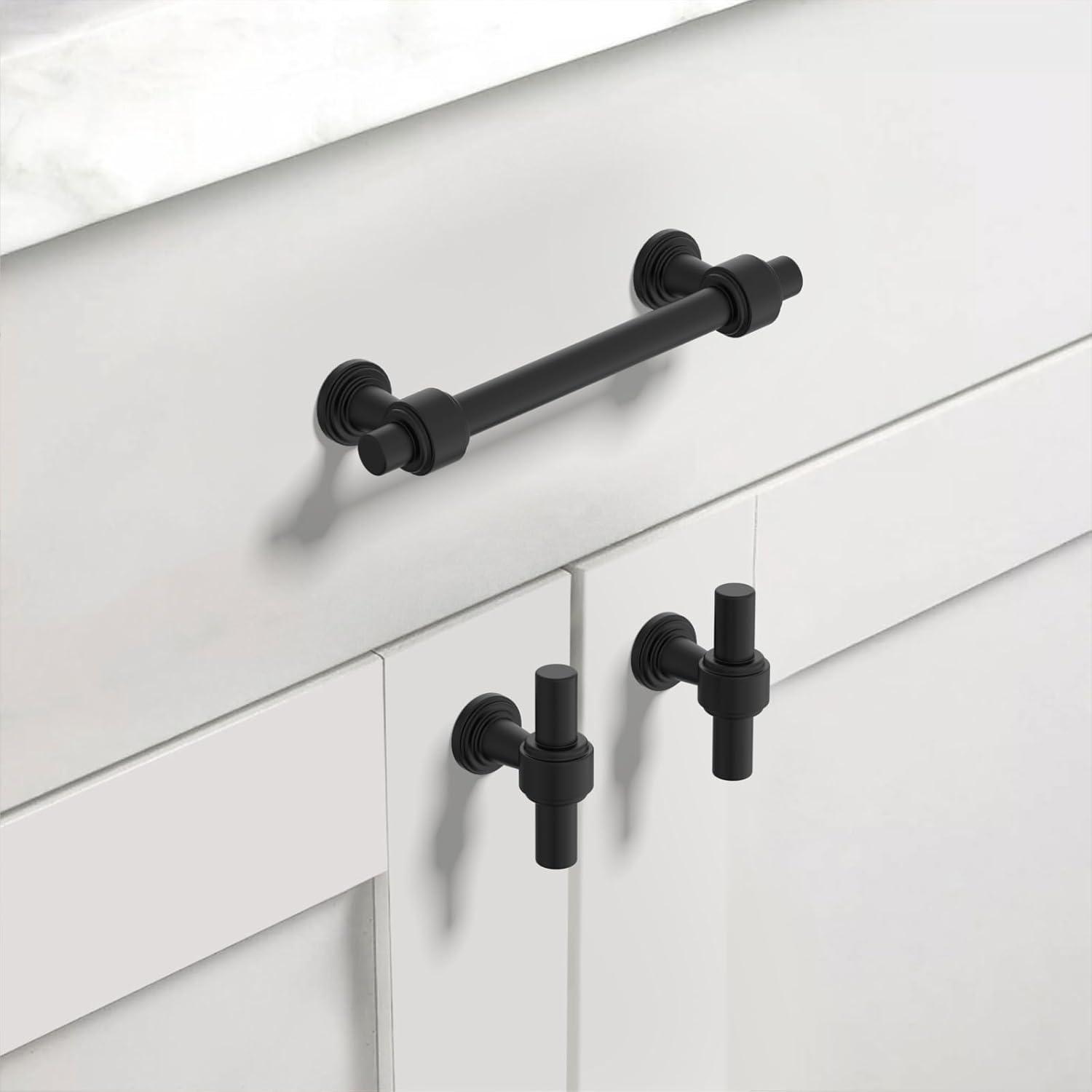 Piper Kitchen Handles, Solid Core Drawer Pulls for Cabinet Doors, 3-3/4" (96mm)