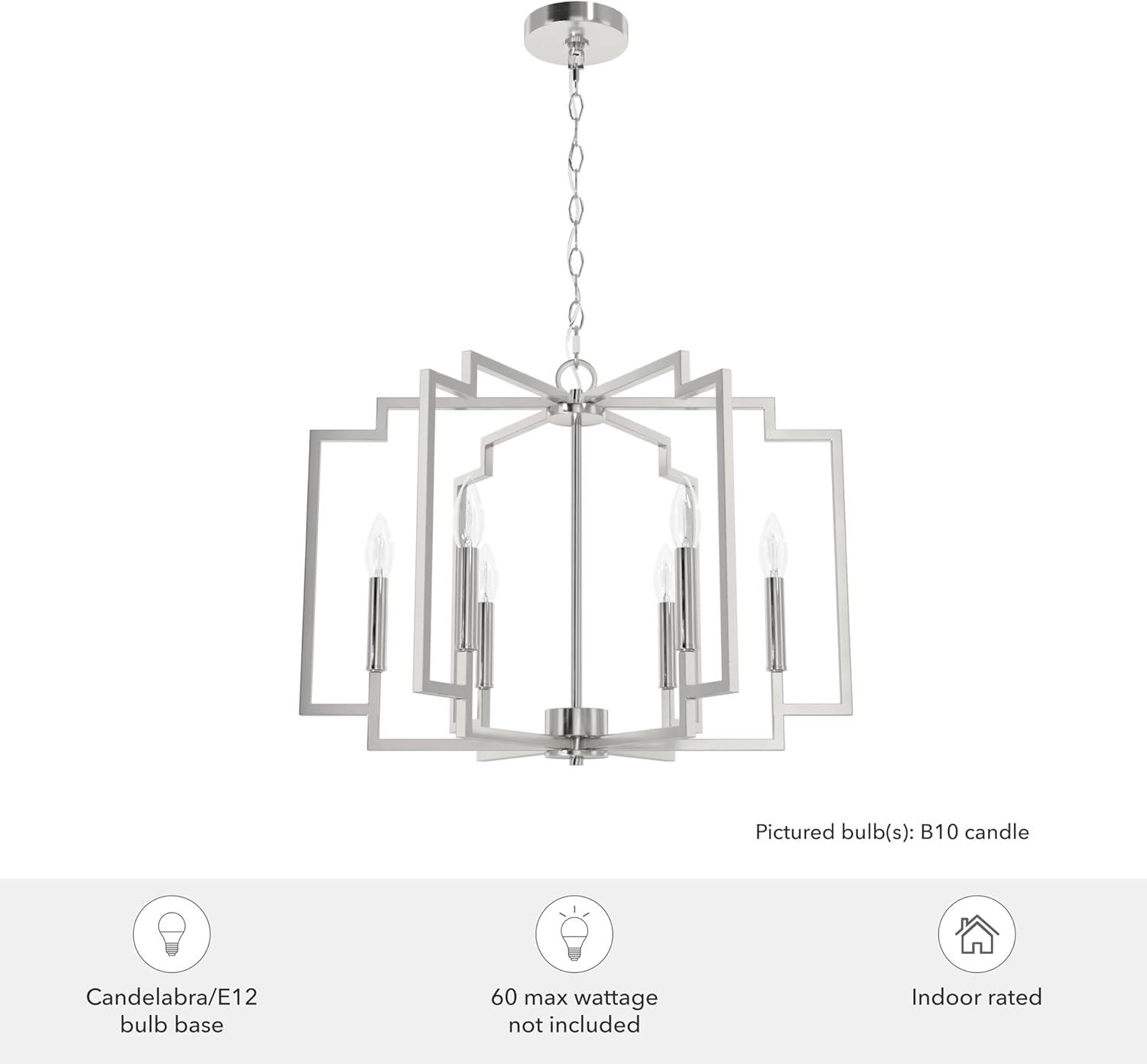 Hunter Fan Hunter 30 Inch Zoanne 6 Light Chandelier Ceiling Light Fixture