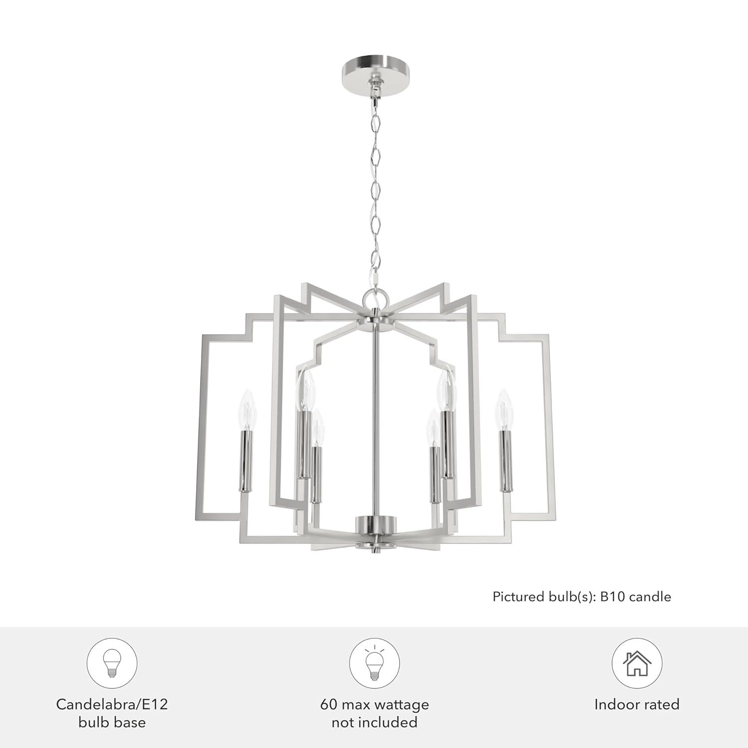 Hunter Fan Hunter 30 Inch Zoanne 6 Light Chandelier Ceiling Light Fixture
