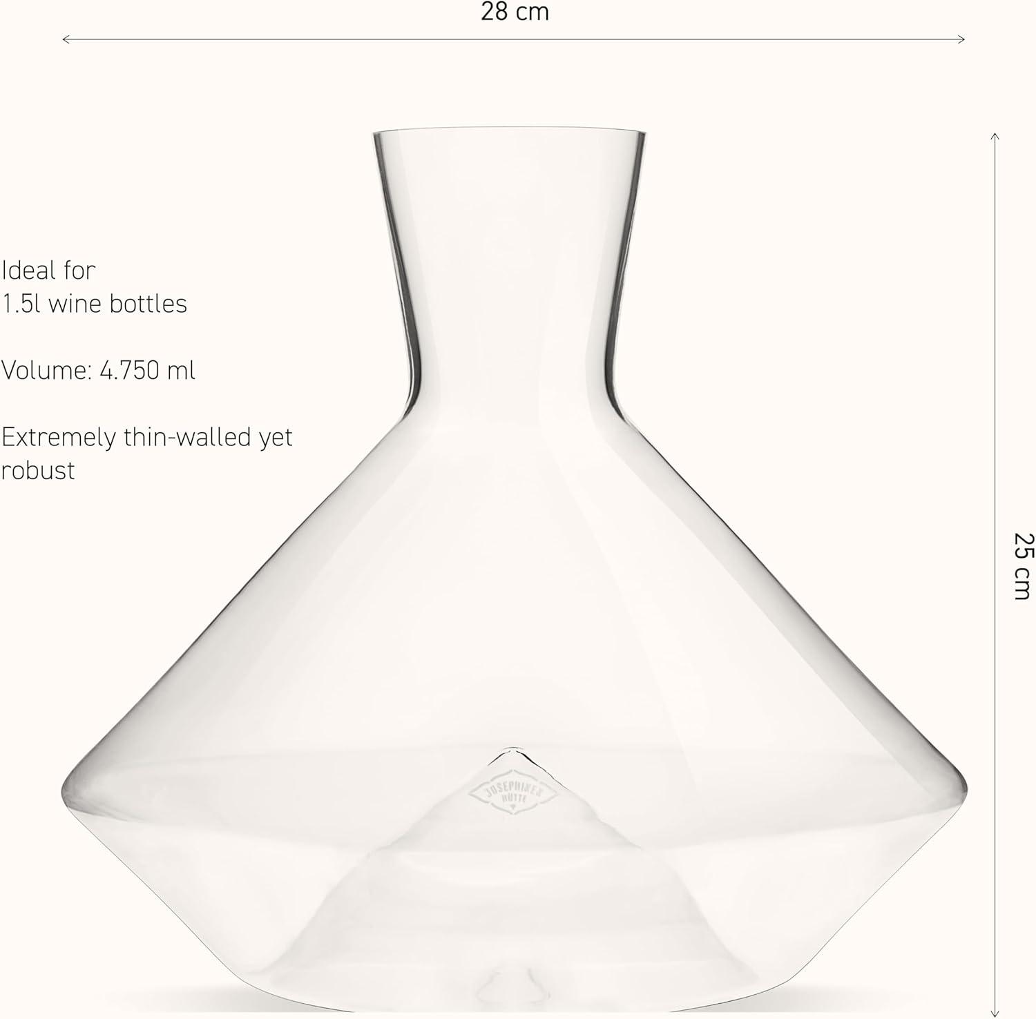 Handblown Clear Glass Magnum Wine Decanter