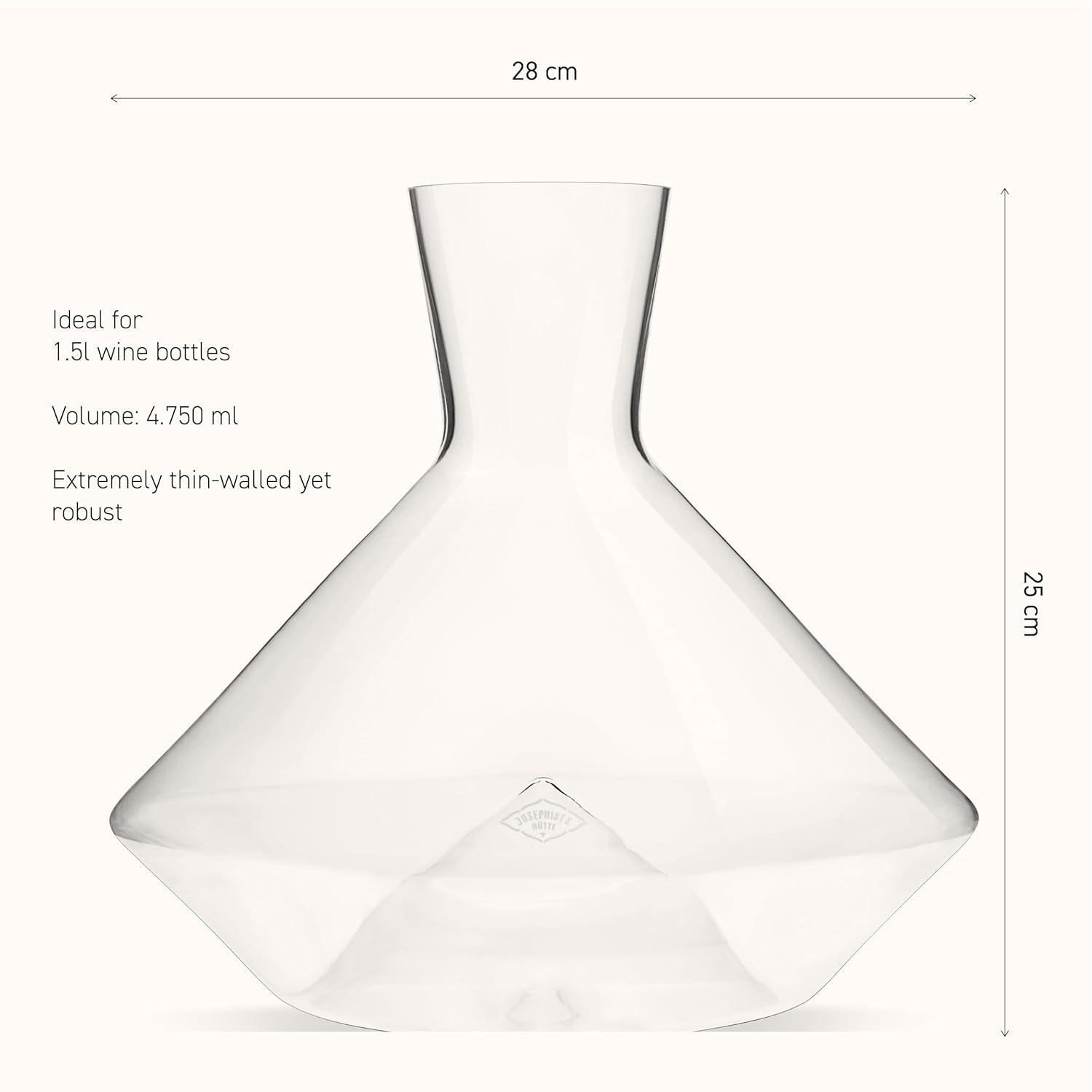 Handblown Clear Glass Magnum Wine Decanter