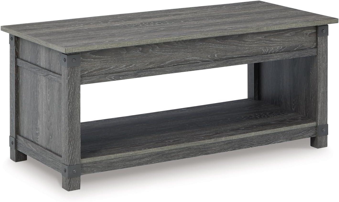 Signature Design by Ashley Casual Freedan Lift-Top Coffee Table  Grayish Brown