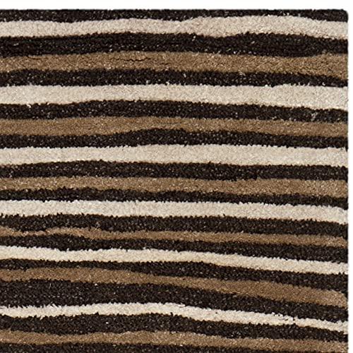 Martha Stewart Hand Drawn Stripe - MSR3619 - Indoor Hand Tufted Accent Rugs - Tilled Soil Brn - 2'6"x4'3"