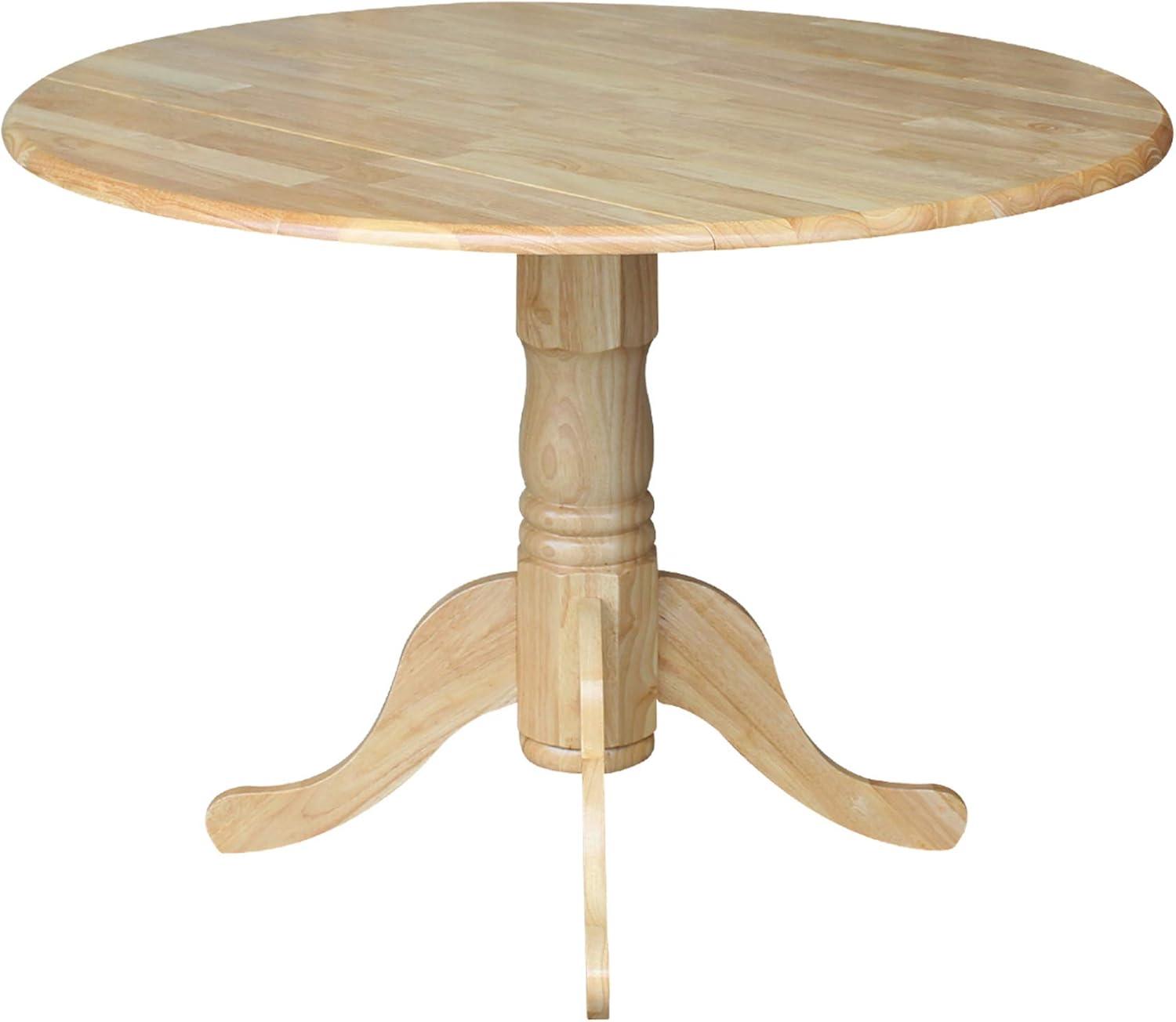 42" Mason Round Dual Drop Leaf Dining Table - International Concepts