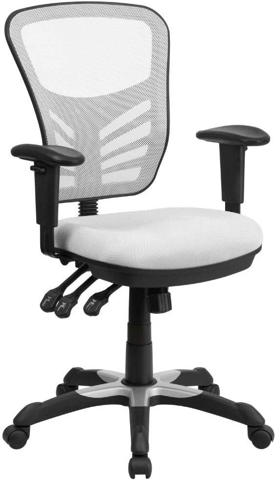 Flash Furniture Mid-Back Mesh Multifunction Executive Swivel Ergonomic Office Chair with Adjustable Arms