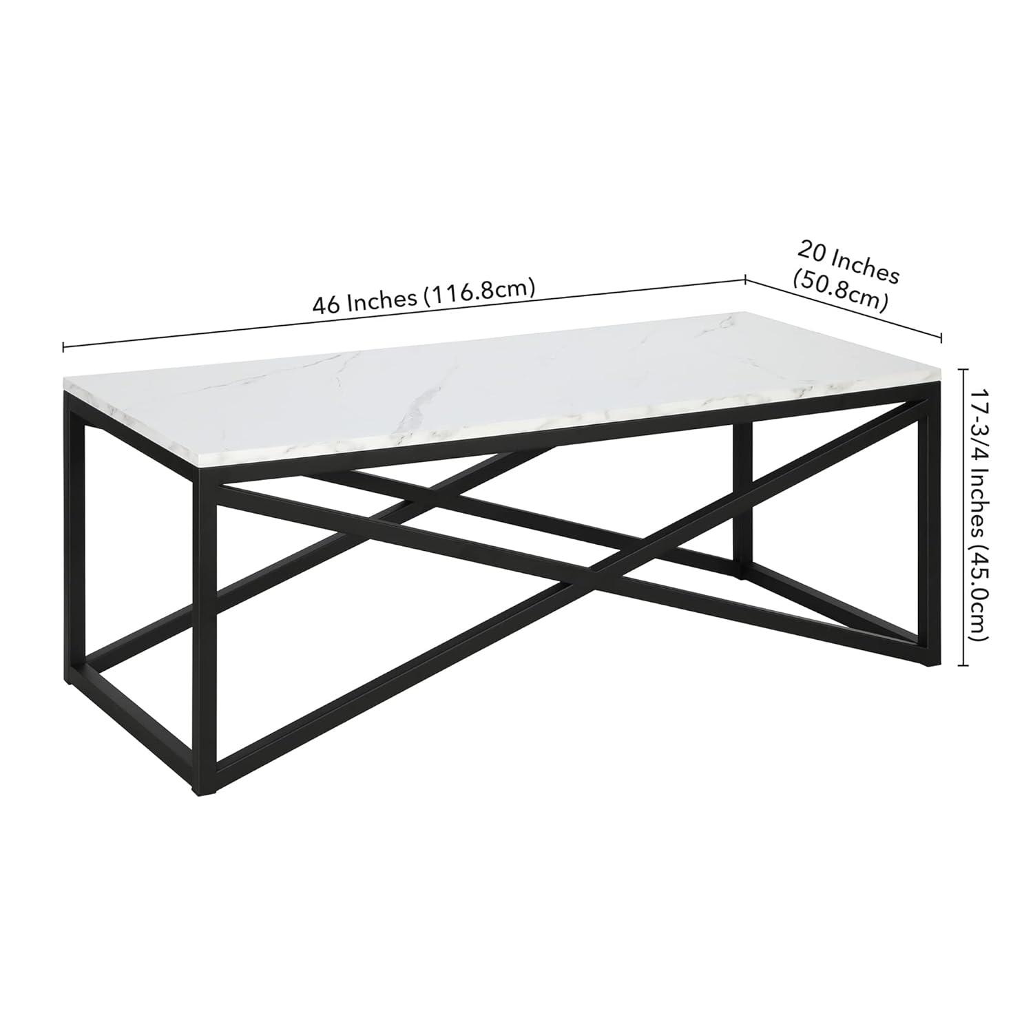 Henn&Hart 46" Blackened Bronze Metal Coffee Table
