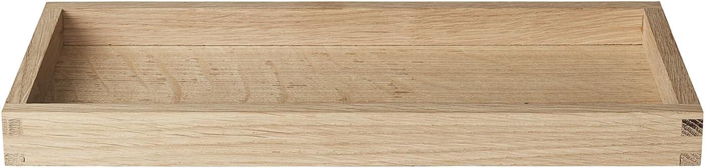 Rustic Rectangular Solid Oak Serving Tray, 11.81"L x 4.92"W