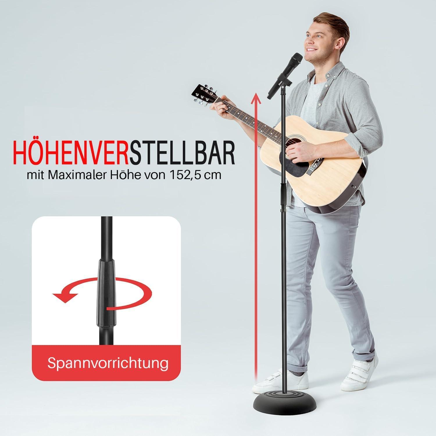 Pyle 2 - Pc Universal Compact Base Microphone Stand - Black