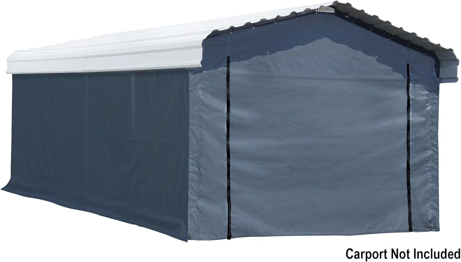 Arrow Arrow Gray Fabric Side Wall for Carport
