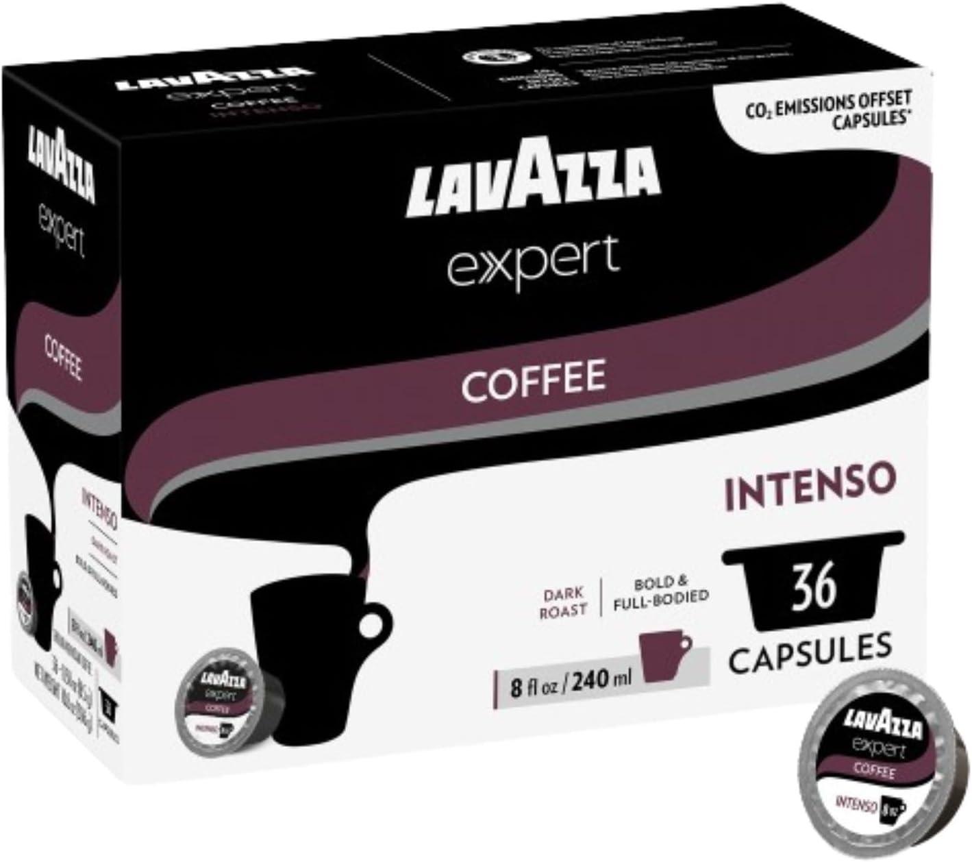 Lavazza Expert Intenso Coffee Capsules, Dark Roast, Arabica and Robusta Blend, Compatible with Lavazza Classy Plus Machine (36 Capsules)