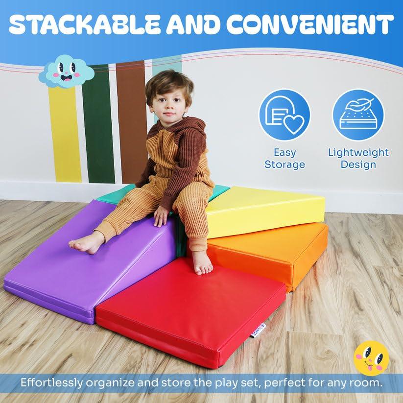 New Bounce 5 Pc Corner Soft Play Area Set