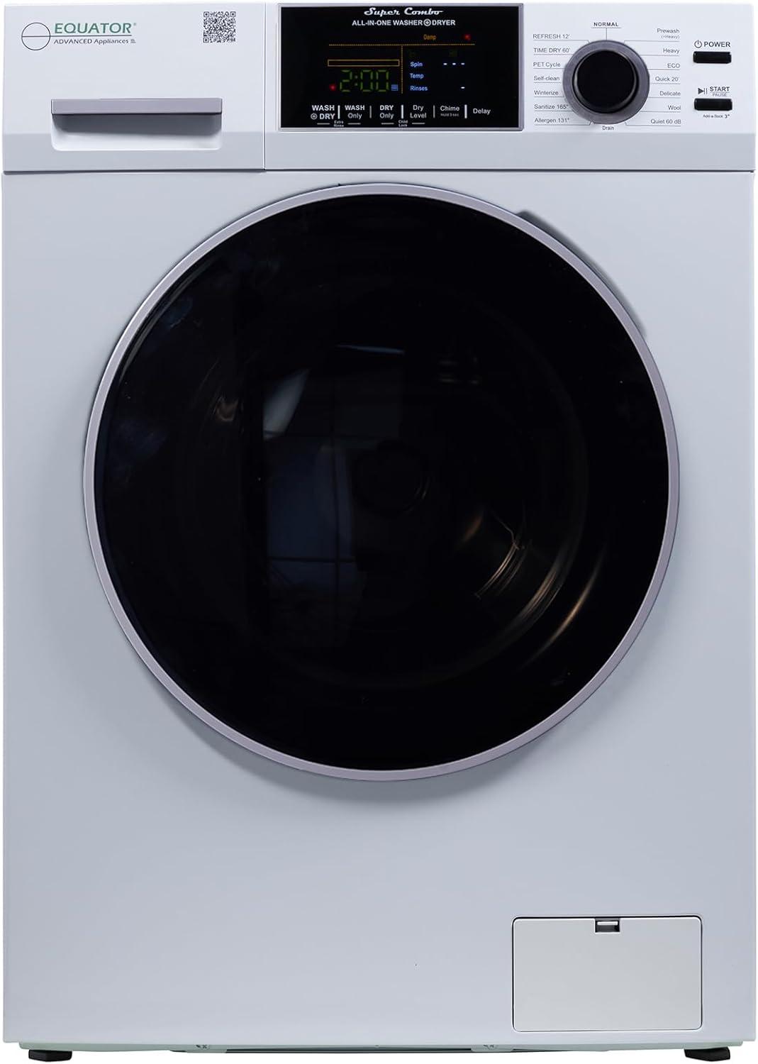 White 1.62cf Ventless All-in-One Washer Dryer with LED Control Panel