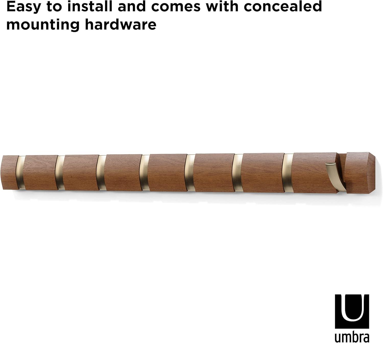 8 - Hook Solid Wood Coat Rack