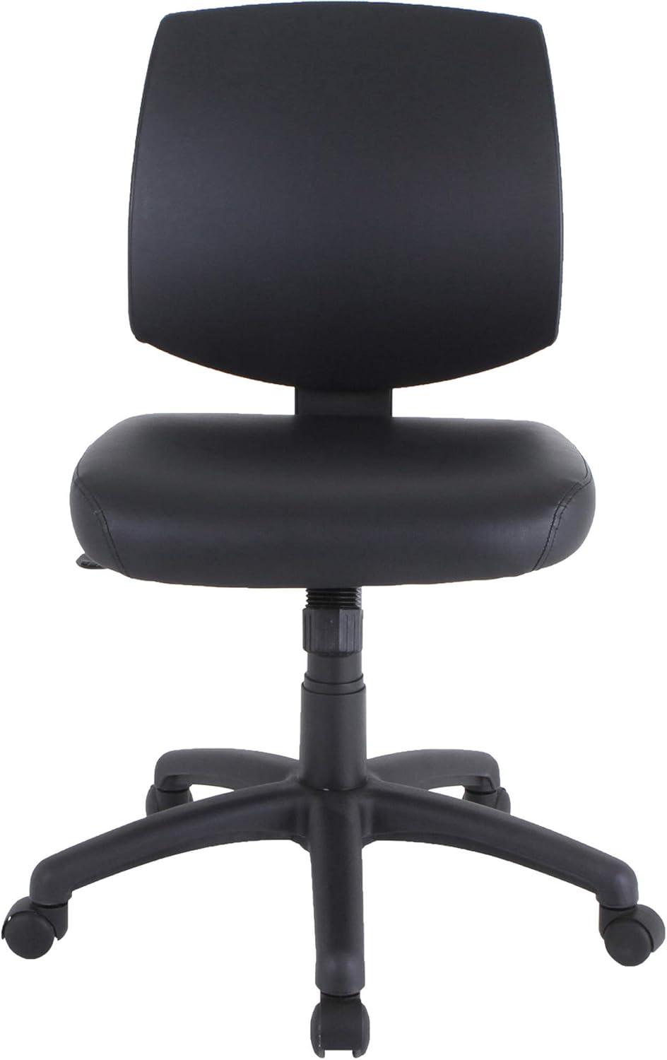 Lorell, PVC UpholsteryTask Chair, 1 Each, Black