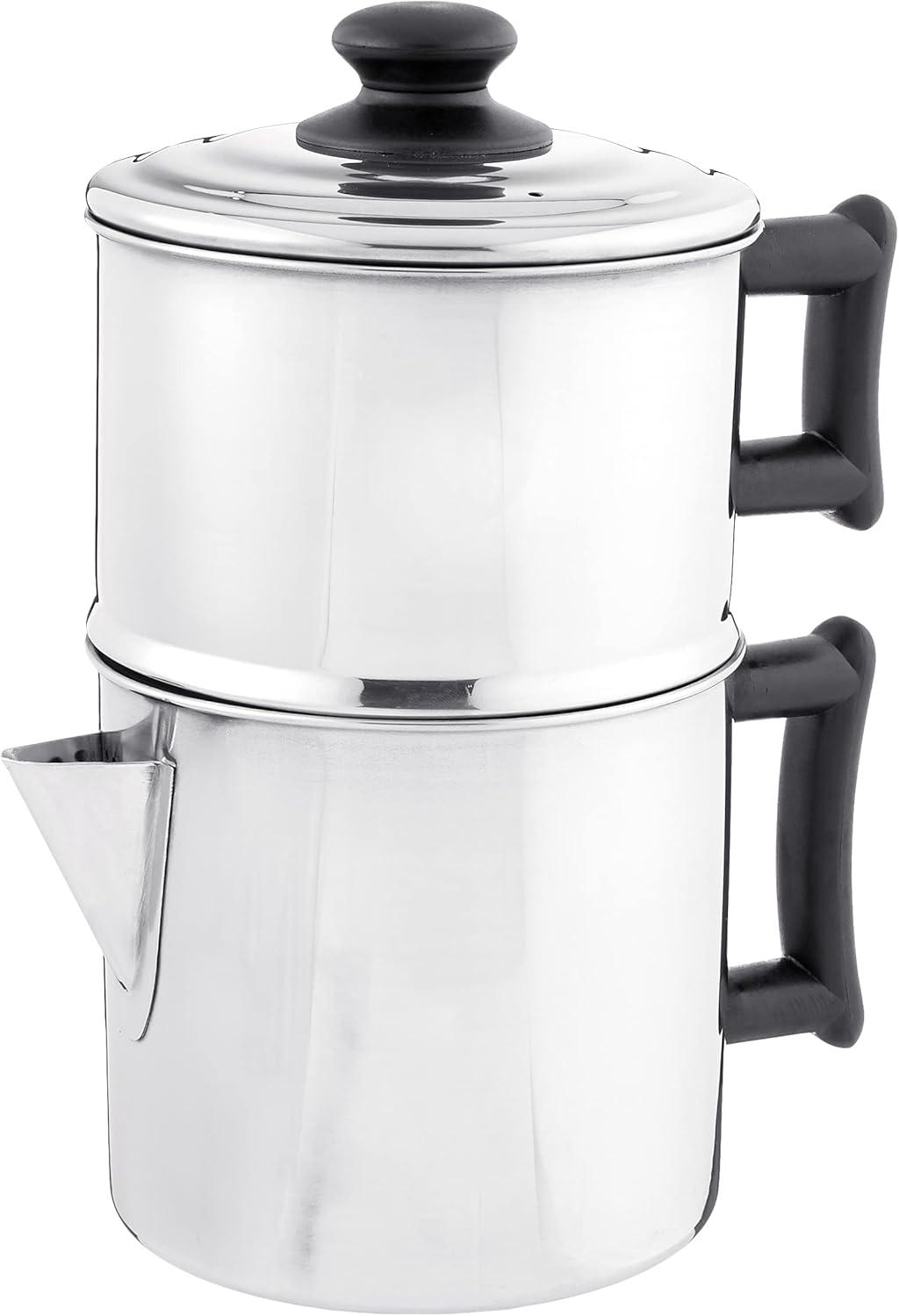 Shetler's Non-Electric Drip Coffee Maker, Classic Manual Coffee Brewing, Durable Stainless Steel, Perfect for Camping, Outdoors and Home Use