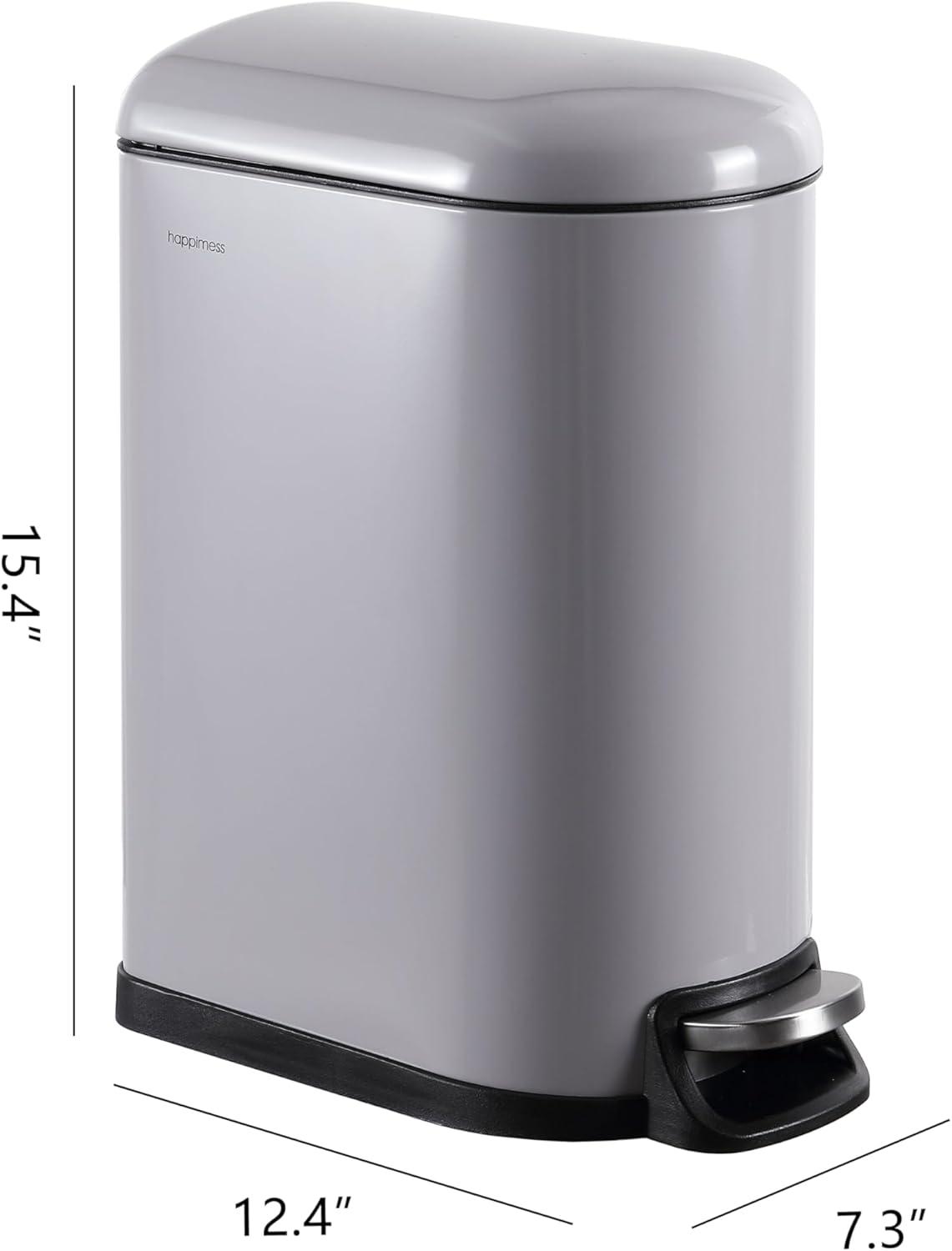 happimess Roland Steel Step On Trash Can