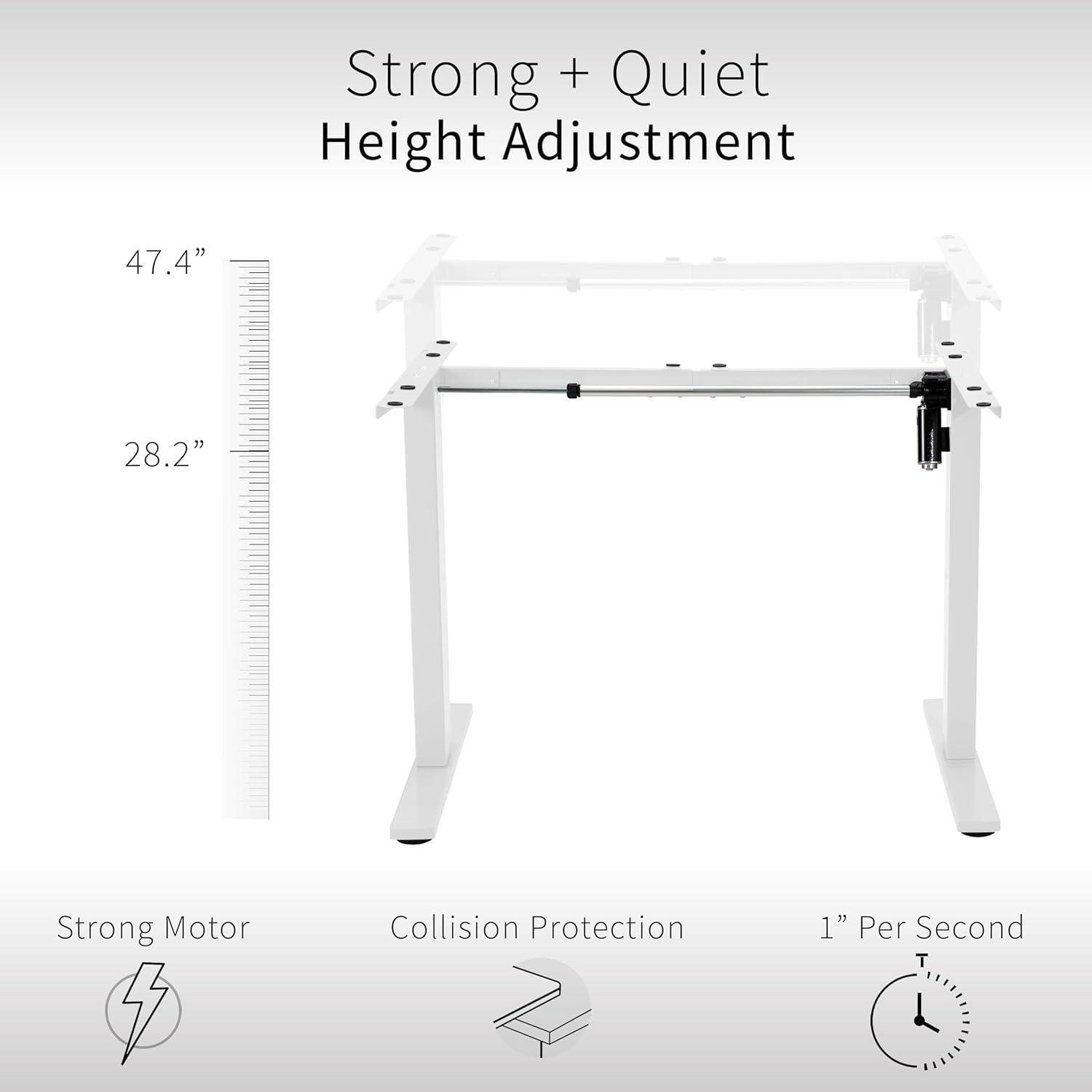 Electric Single Motor Desk Frame (Top Not Included)