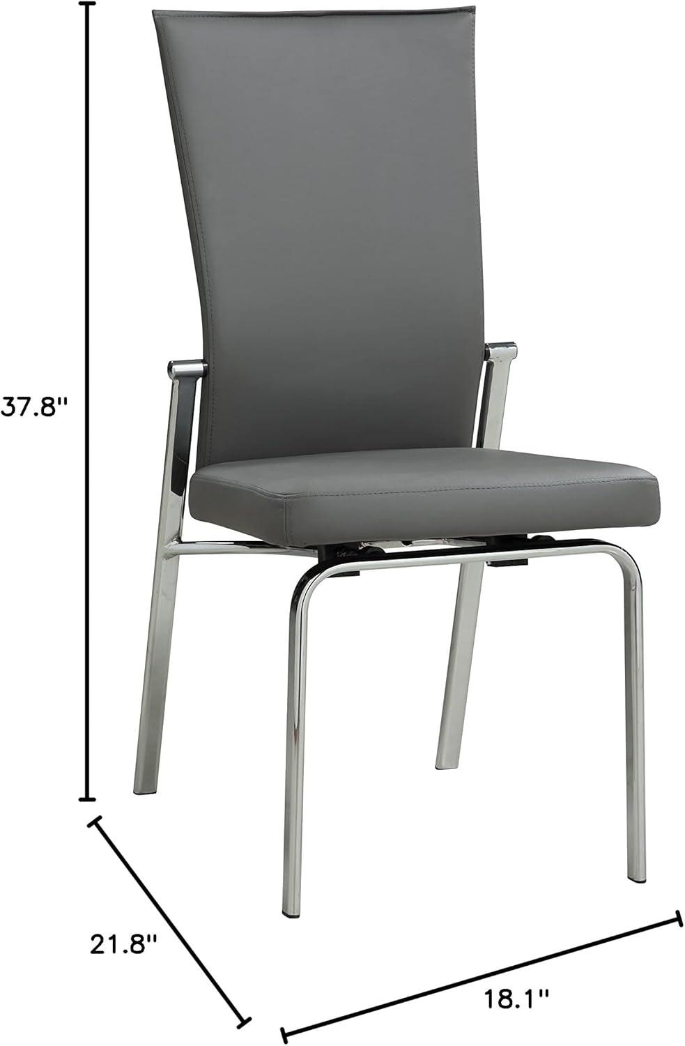 Somette  Monique Motion Back Side Chair, Set of 2 Grey