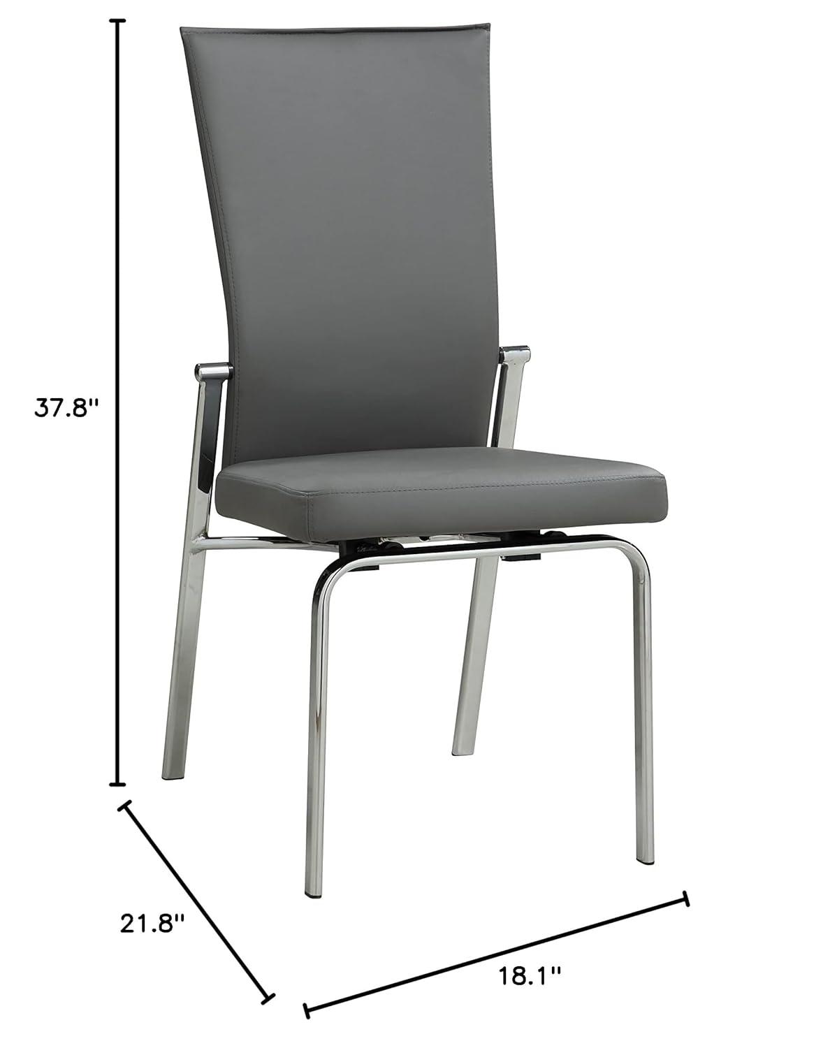Chintaly Motion Back Side Chair - Set Of 2, Gray