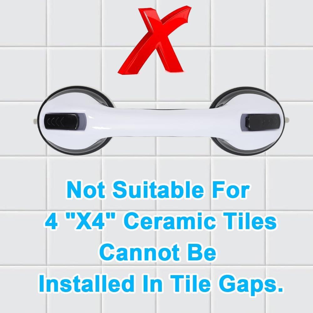 Shower Grab Bars for Seniors, 250BL Shower Handles for Elderly Suction, Safety Heavy Bathtubs Grab Bars 2PCS Handicap Grab Bars Support for Bathroom/Showers/Toilet