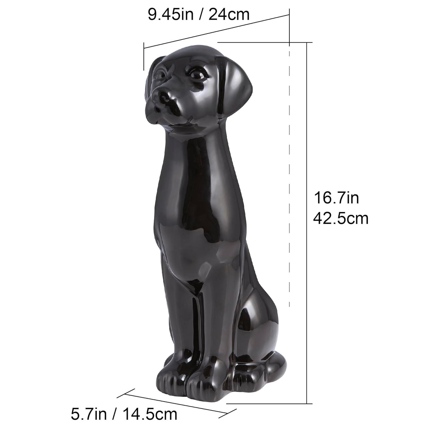 Allure Home Creations Black Lab Ceramic Toilet Brush And Holder by Allure Home Creation