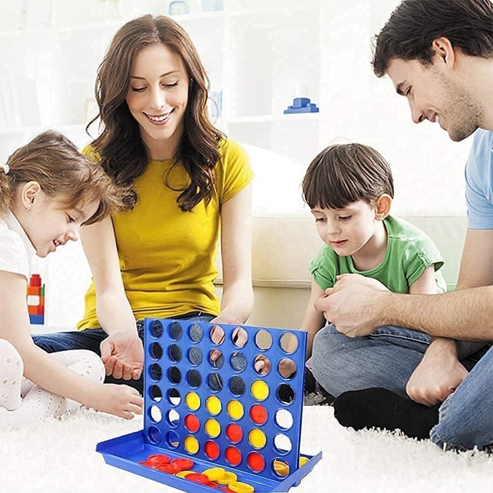 FNNMNNR Four in a Row Line Up 4 Gaming Fun Set  Travel Portable Convenient Size  Classic Fun Educational Family Games