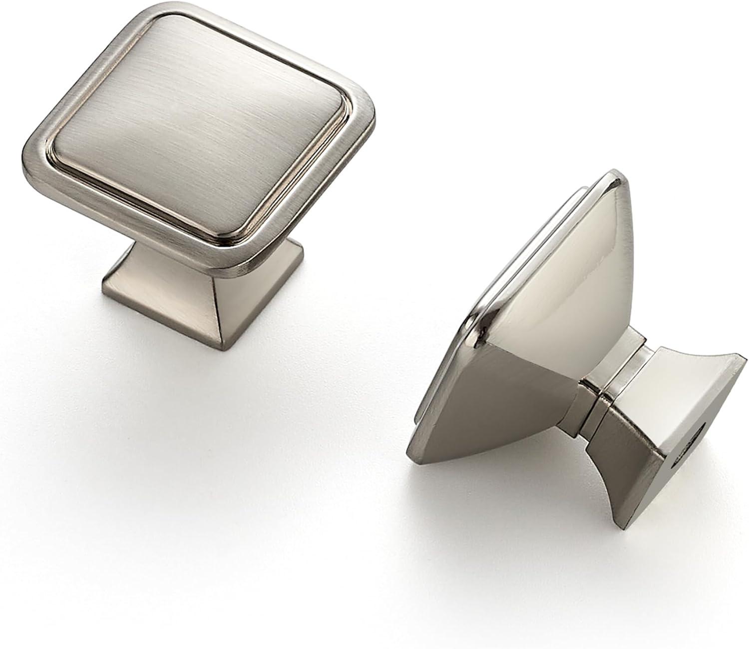 Single Hole Drawer Knobs - 10 Pack Black Cabinet Knobs - Square Dresser Knobs Dresser Handles Closet Door Knobs - Kitchen Cabinet Knobs - Cabinet Hardware