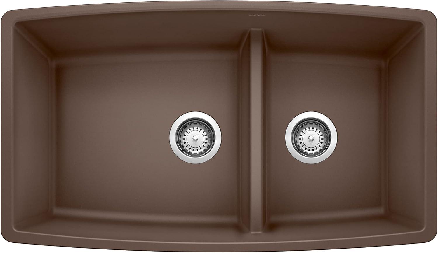 Performa SILGRANIT 33" L x 19" W Double Bowl Undermount Kitchen Sink