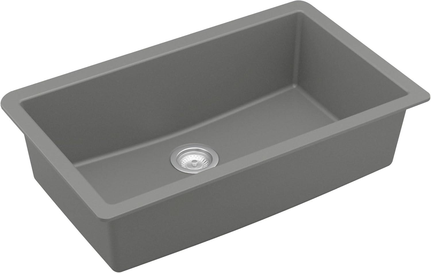 Karran Quartz 32-1/4'' X 19-1/4'' Large Single Bowl Undermount Kitchen Sink