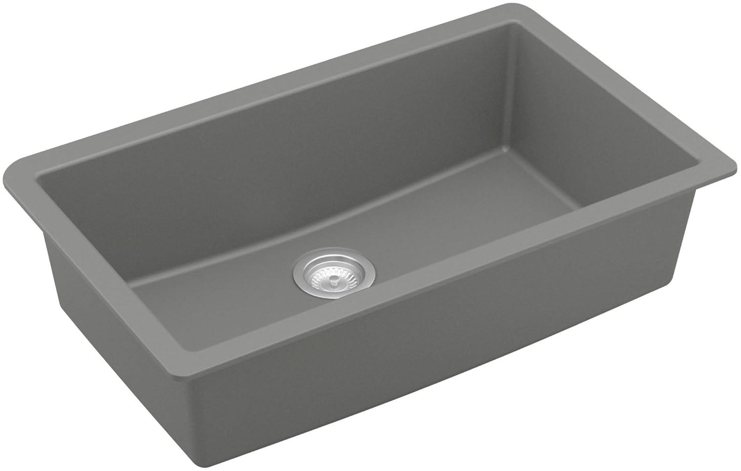 Karran Quartz 32-1/4'' X 19-1/4'' Large Single Bowl Undermount Kitchen Sink