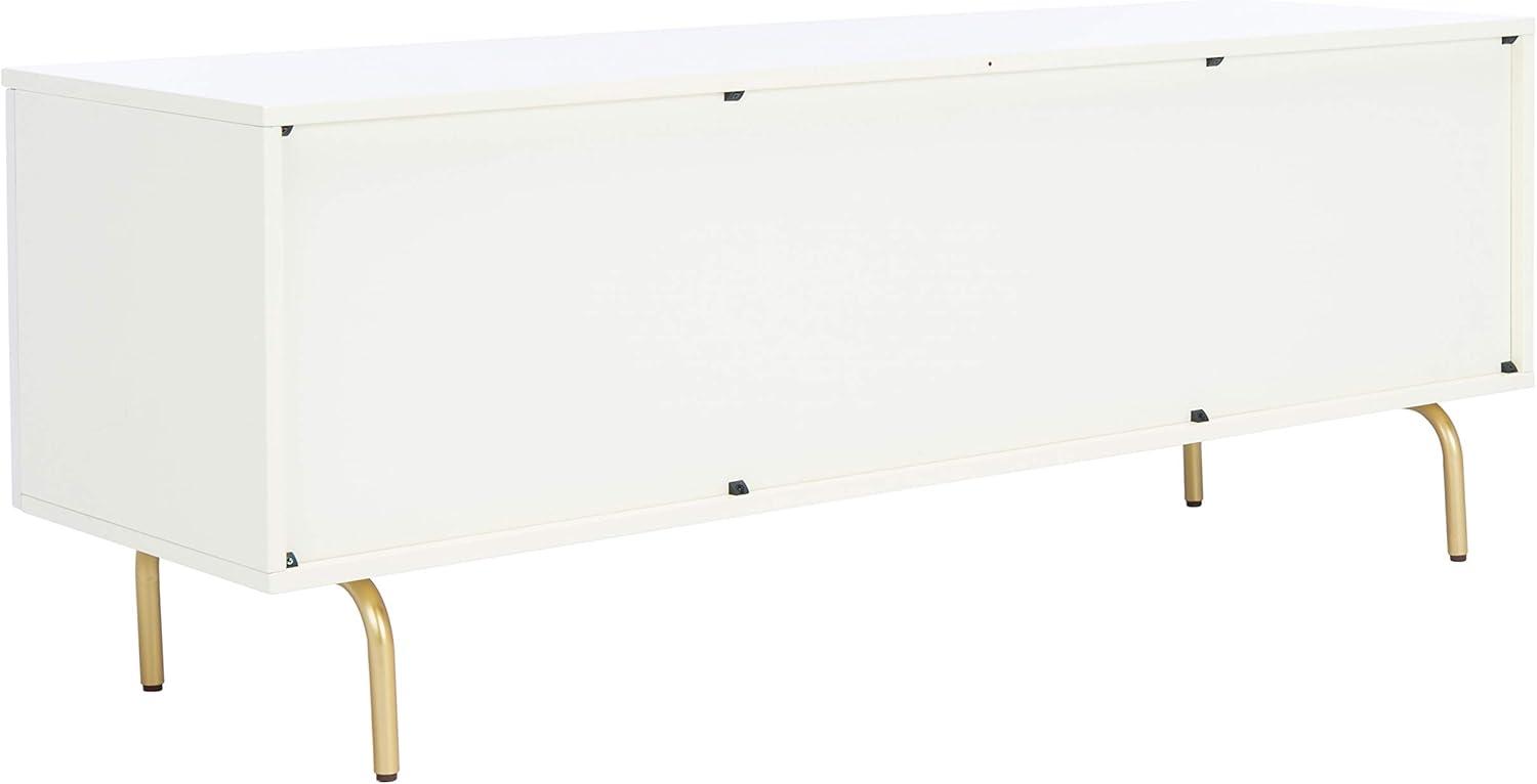 SAFAVIEH Genevieve Modern Storage TV Stand, Cream/White Washed (54 in. W x 15.7 in. D x 19.7 in. H)