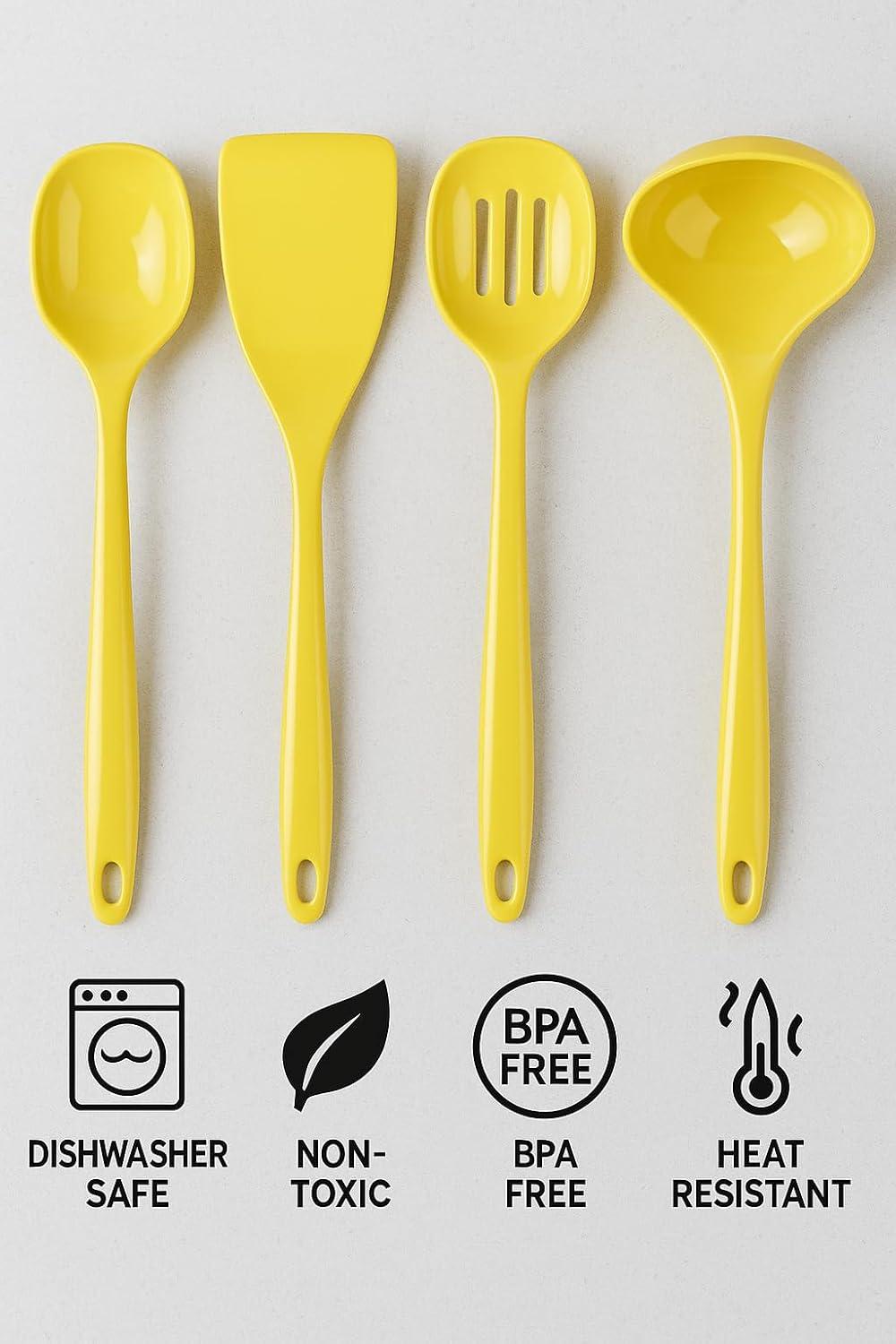 Calypso Basics by Reston Lloyd, 4pc Melamine Utensil Set, Seafoam