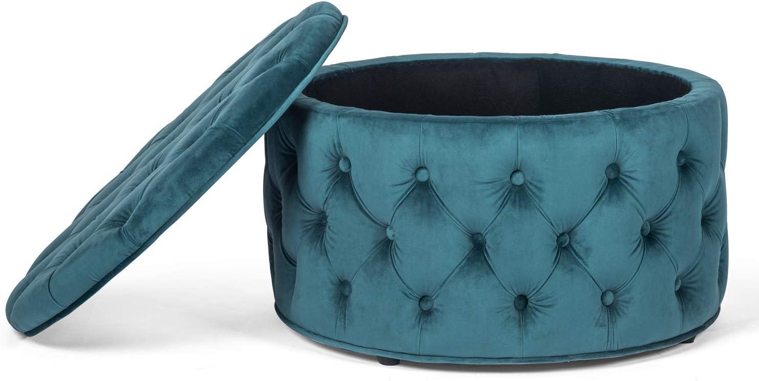 Amram Tufted Round Storage Ottoman