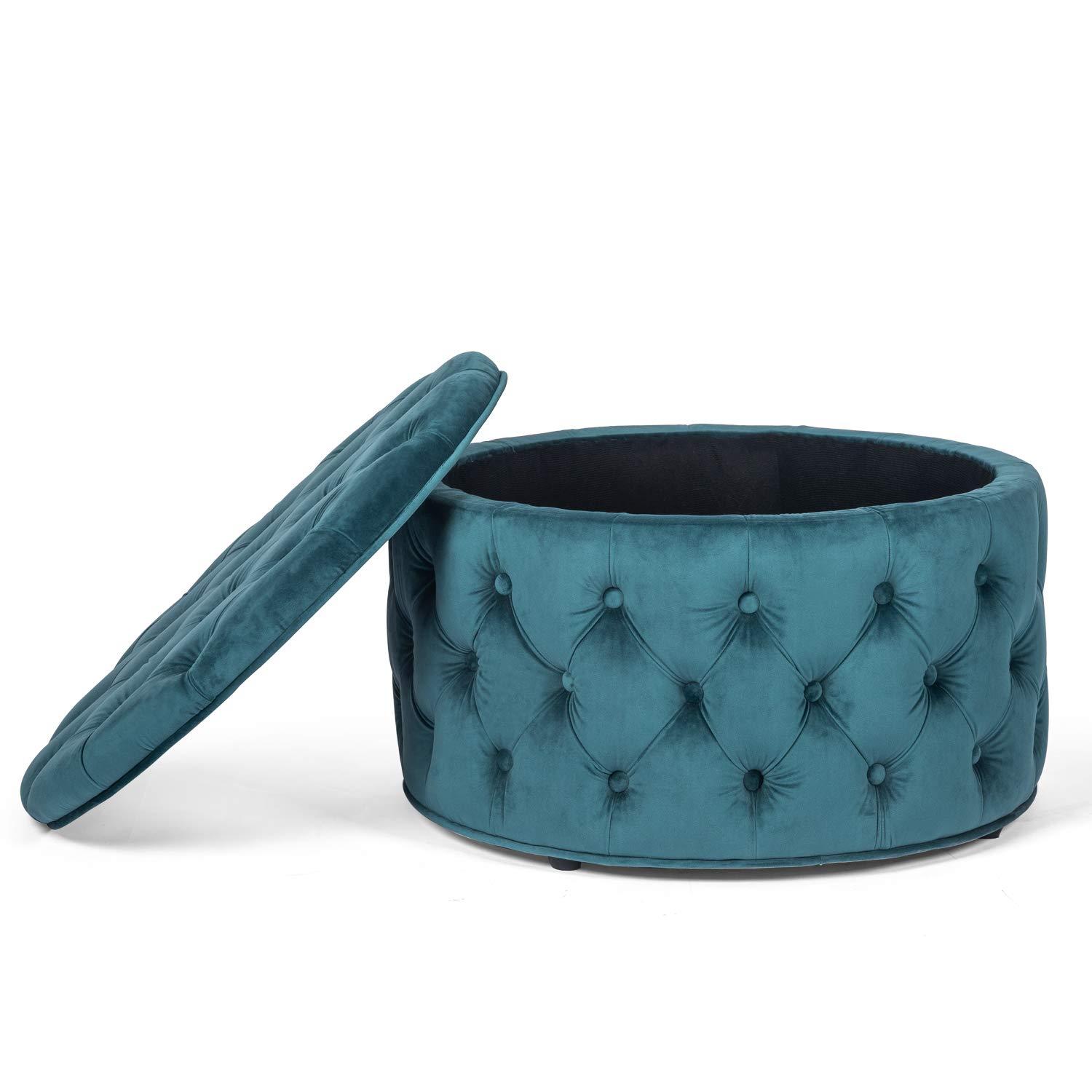 Amram Tufted Round Storage Ottoman