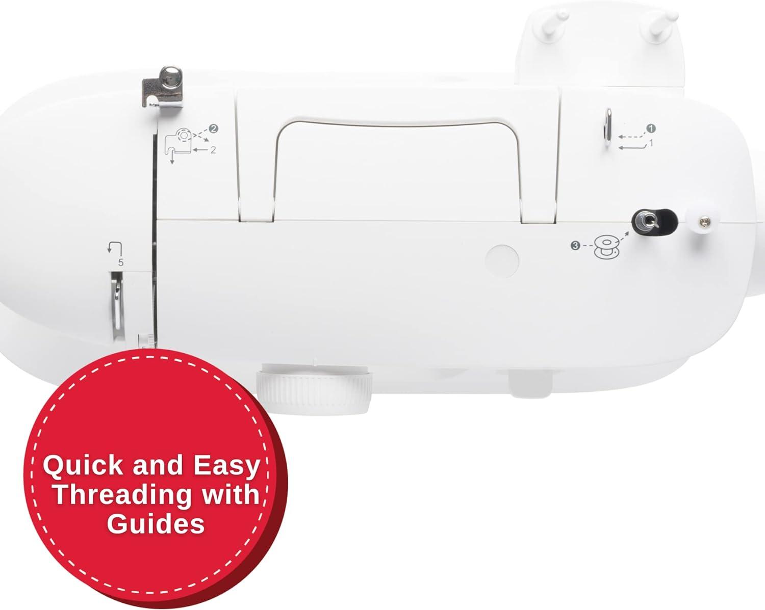 SINGER® M1500 Mechanical Sewing Machine with 57 Stitch Applications, White