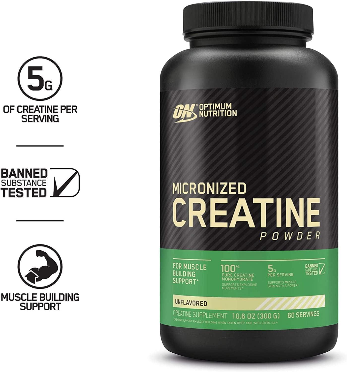 Optimum Nutrition Creatine Sports Nutrition Supplement Powder - 300g: Energy, Dieting, Powder Form
