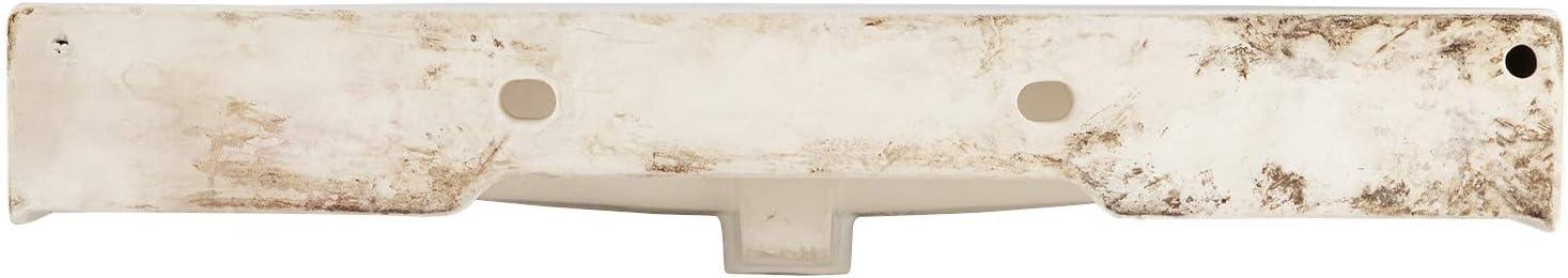 33" Burleson White Porcelain Rectangular Wall Bathroom Sink with Overflow