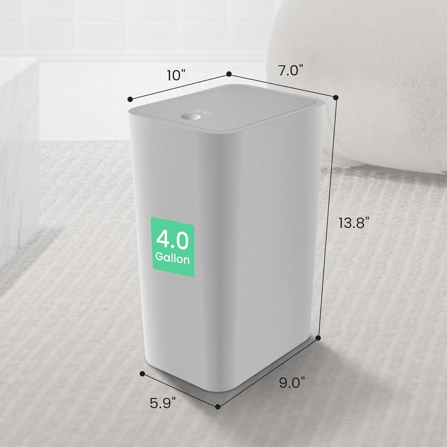 QEPWSCX Bathroom Garbage Can, Black