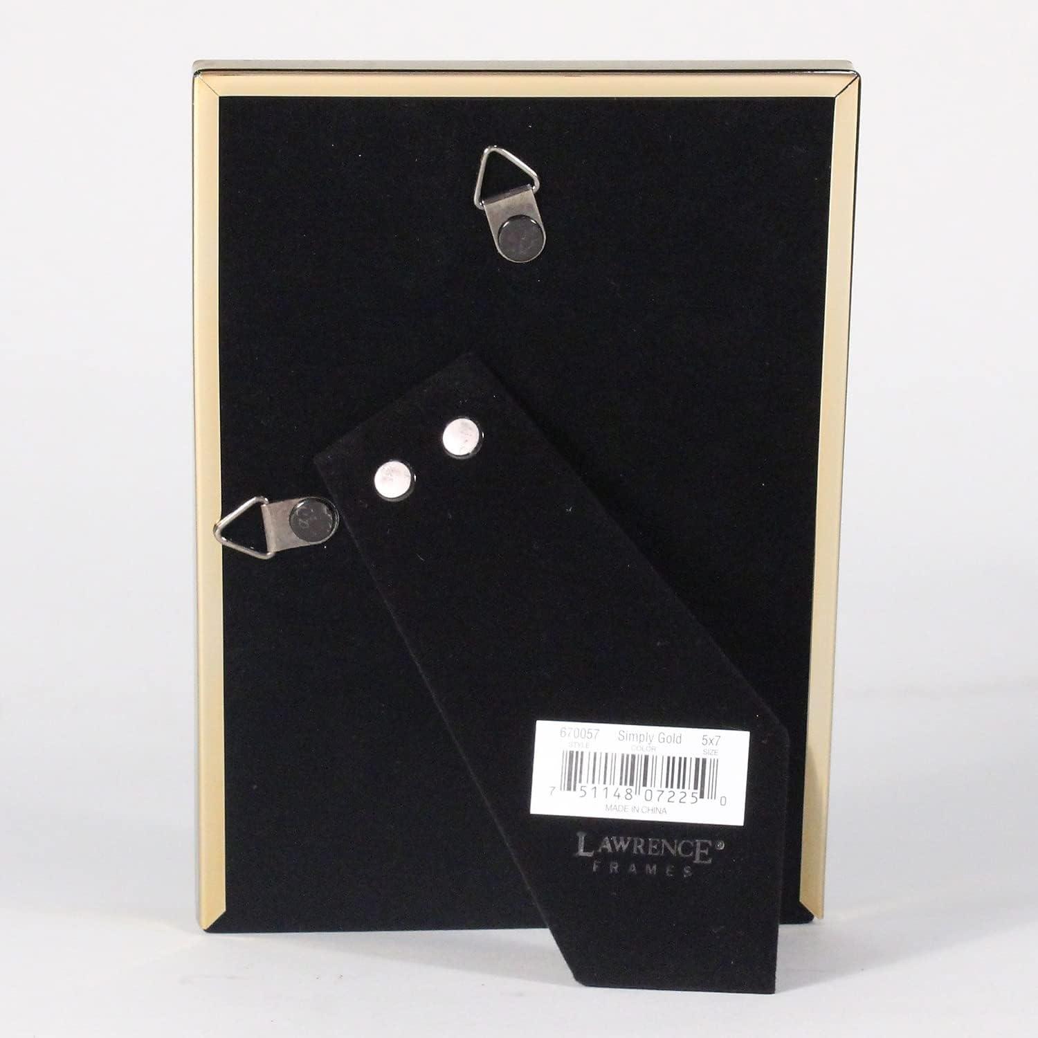 Lawrence Frames 5"W x 7"H Simply Gold Metal Picture Frame (670057)