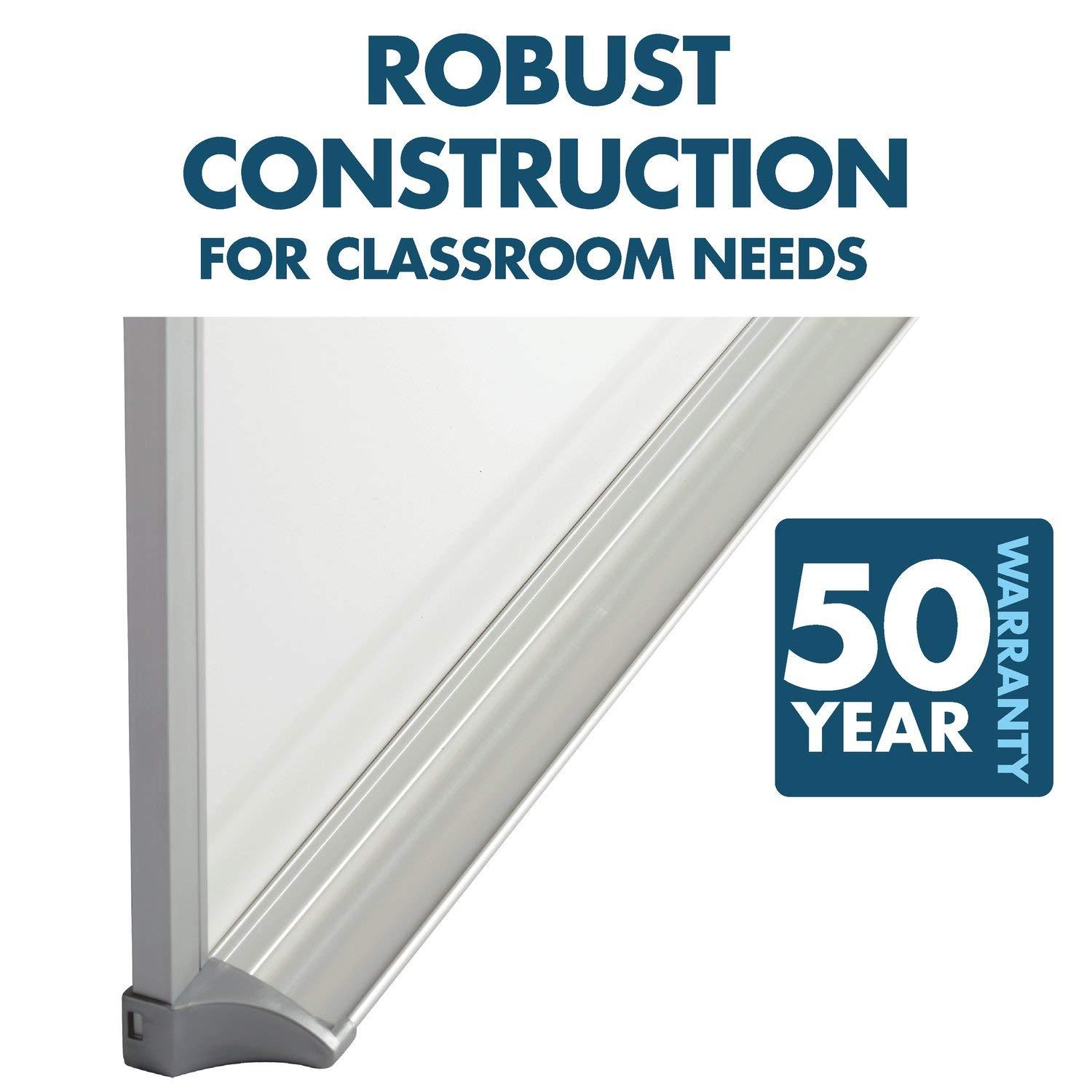 Quartet® 36" x 48" Porcelain White Board with Aluminum Frame