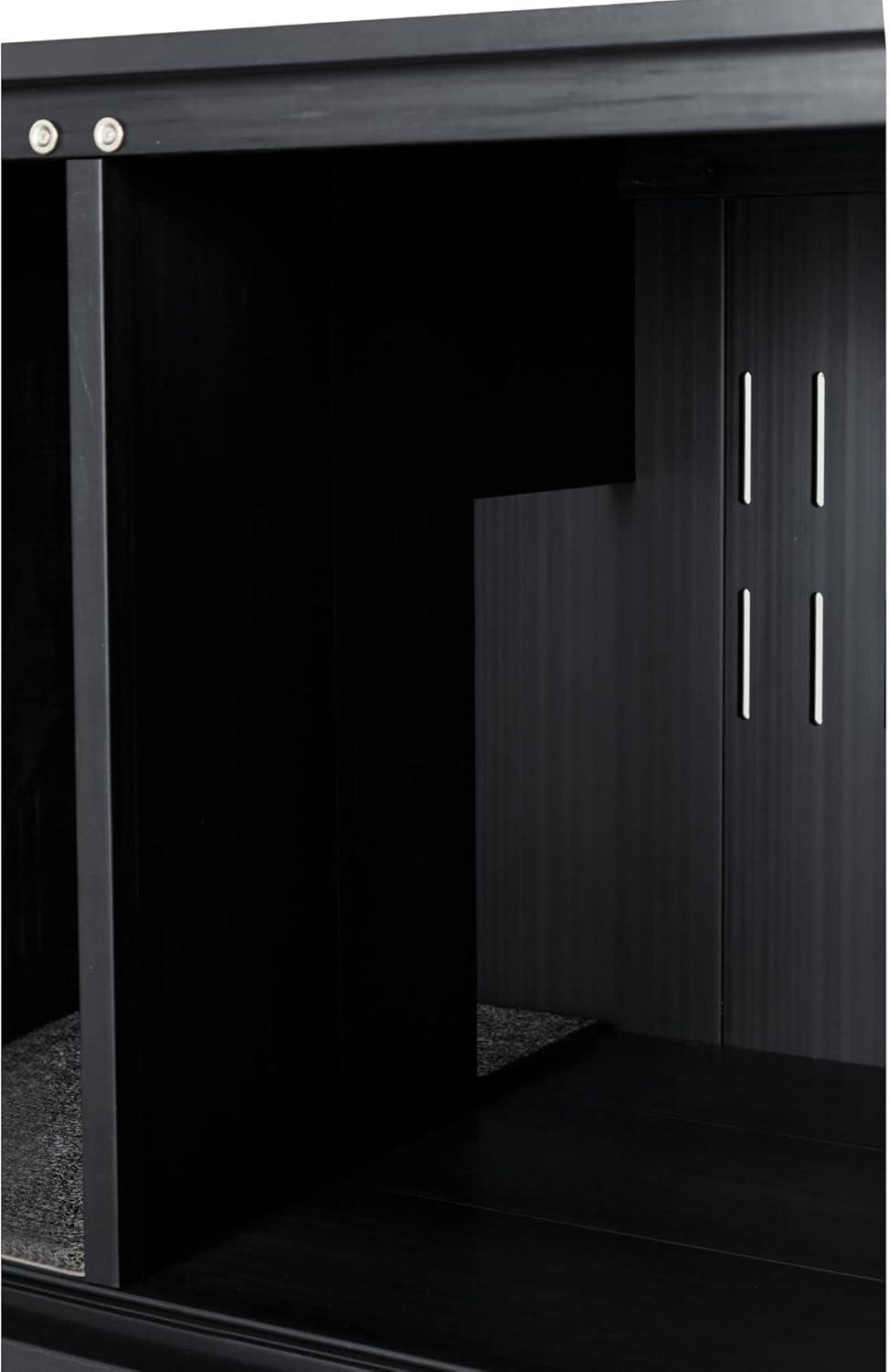 New Age Pet® ECOFLEX® Promax Litter Loo® Litter Box Enclosure Table, Espresso Black - Durable Wood Plastic Composite Cat Litter Box Furniture with No-Track Litter Mat, Easy Clean, Quick Assembly