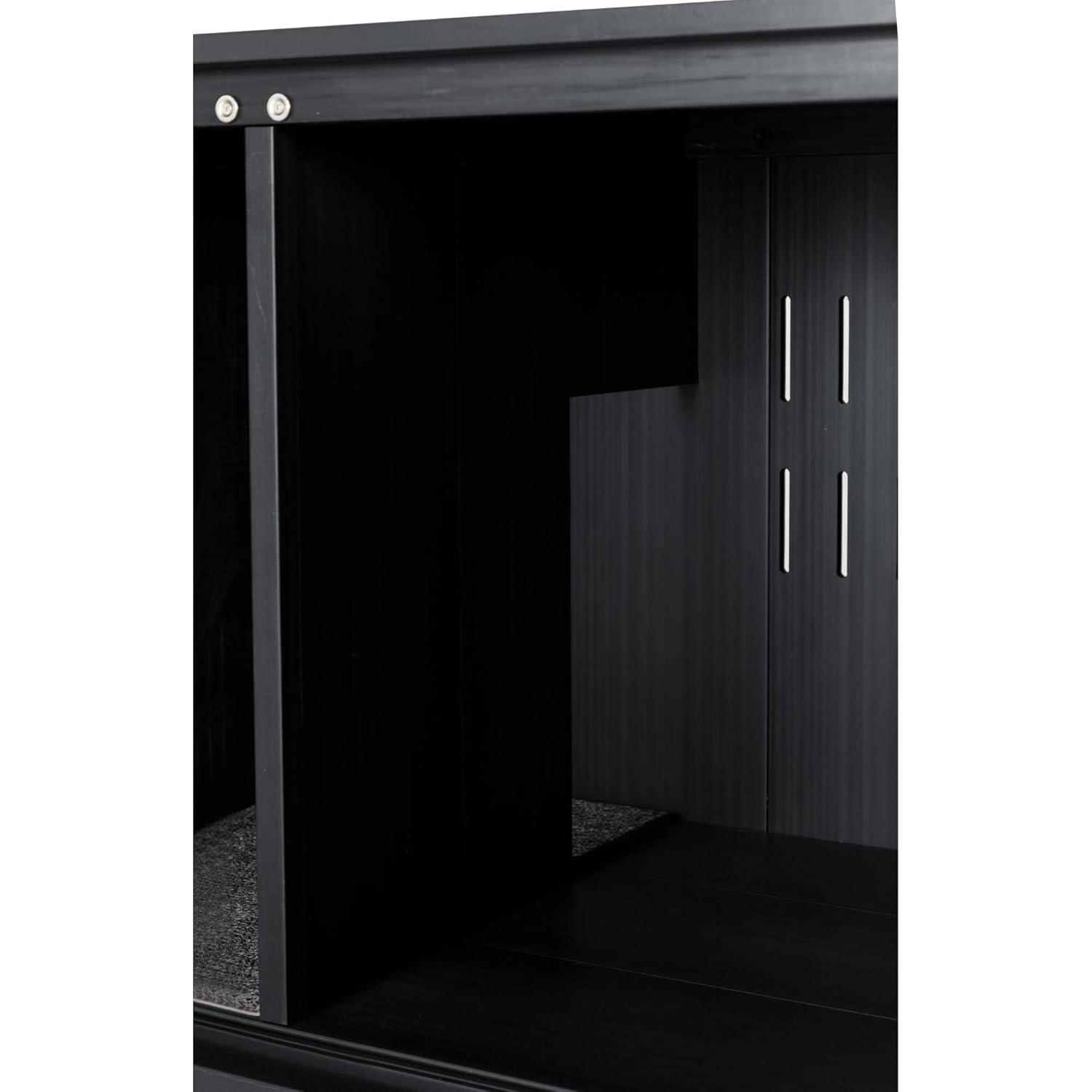 New Age Pet® ECOFLEX® Promax Litter Loo® Litter Box Enclosure Table, Espresso Black - Durable Wood Plastic Composite Cat Litter Box Furniture with No-Track Litter Mat, Easy Clean, Quick Assembly