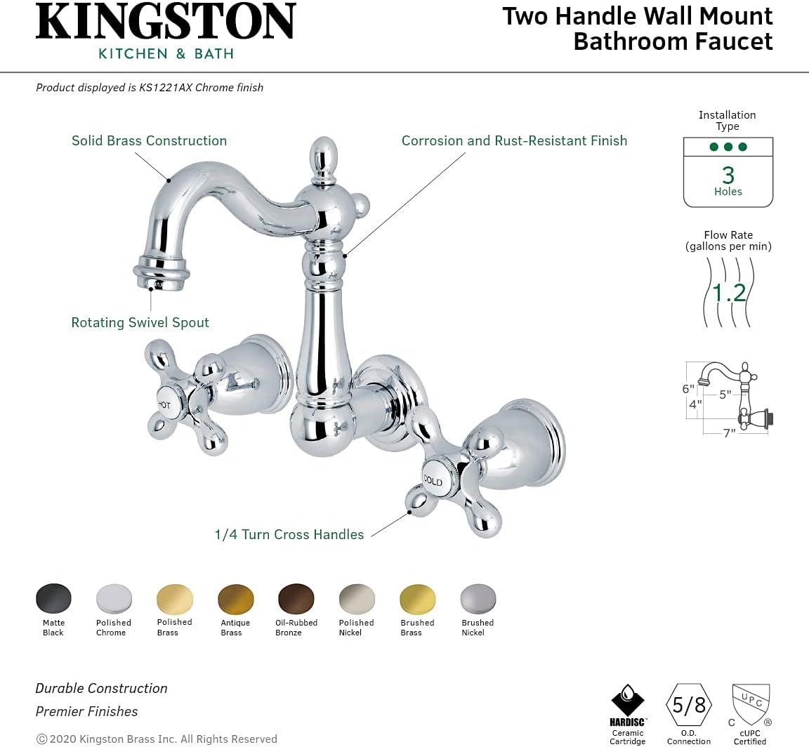 Heritage Wall Mounted Bathroom Faucet