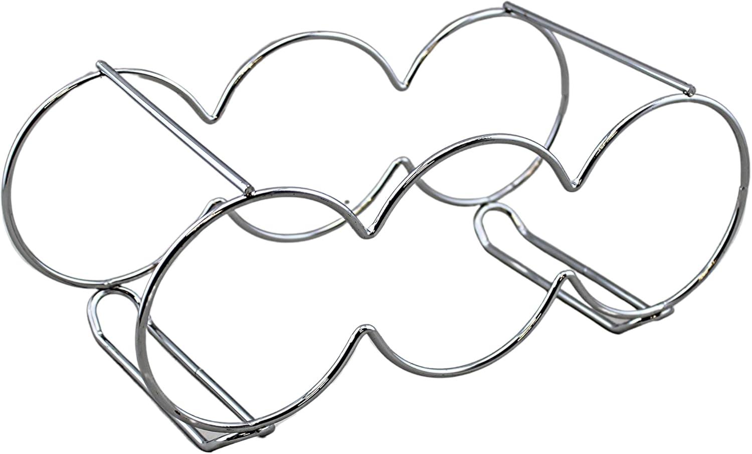 Dependable Industries Stackable Metal Wine Rack, 5-Bottle Free Standing Holder, Silver